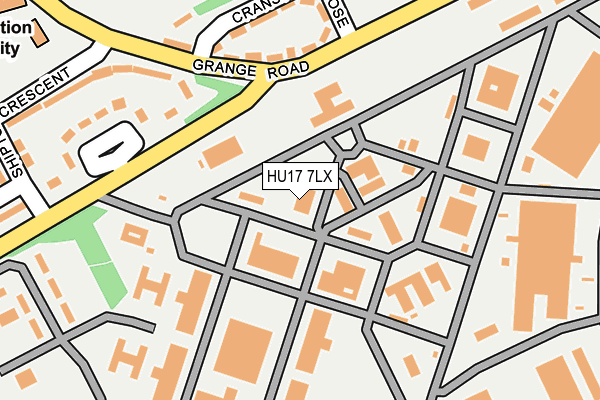HU17 7LX map - OS OpenMap – Local (Ordnance Survey)