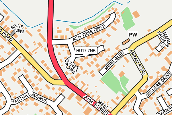 HU17 7NB map - OS OpenMap – Local (Ordnance Survey)