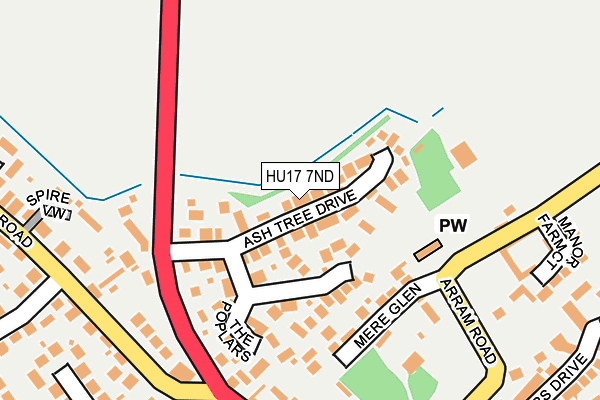 HU17 7ND map - OS OpenMap – Local (Ordnance Survey)