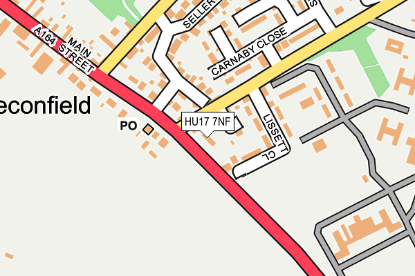 HU17 7NF map - OS OpenMap – Local (Ordnance Survey)