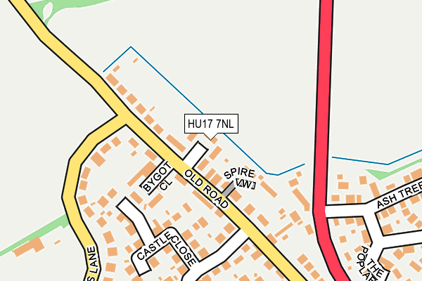 HU17 7NL map - OS OpenMap – Local (Ordnance Survey)