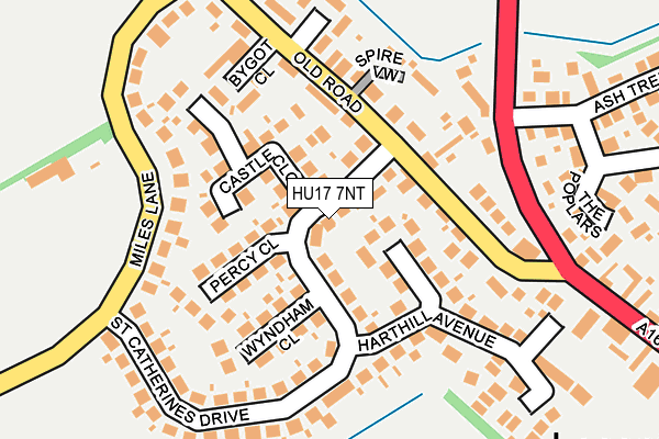 HU17 7NT map - OS OpenMap – Local (Ordnance Survey)