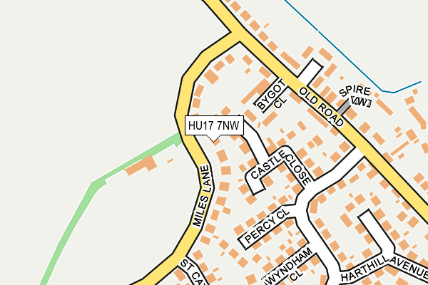 HU17 7NW map - OS OpenMap – Local (Ordnance Survey)