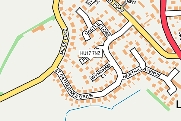 HU17 7NZ map - OS OpenMap – Local (Ordnance Survey)