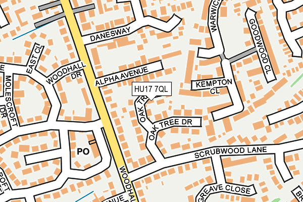 HU17 7QL map - OS OpenMap – Local (Ordnance Survey)