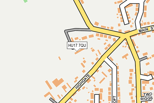 HU17 7QU map - OS OpenMap – Local (Ordnance Survey)