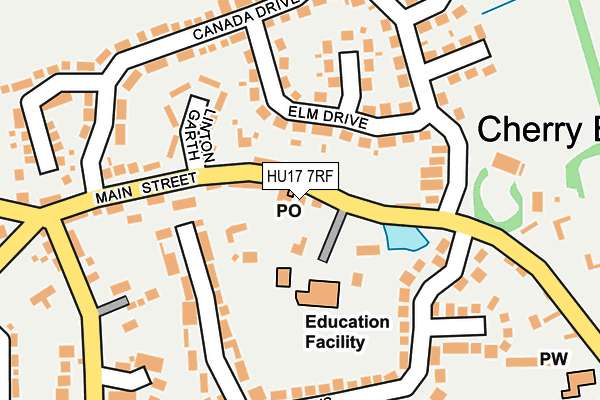 HU17 7RF map - OS OpenMap – Local (Ordnance Survey)
