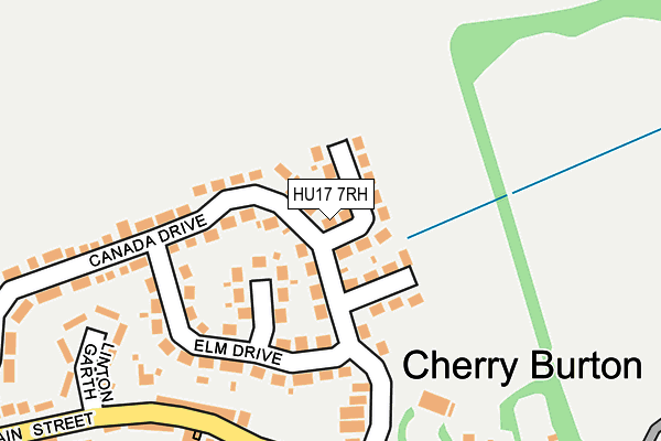HU17 7RH map - OS OpenMap – Local (Ordnance Survey)