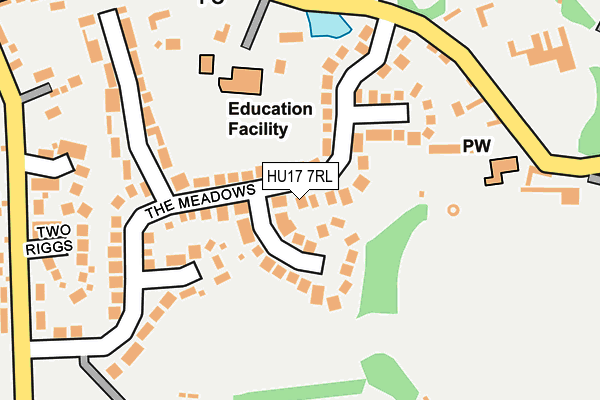 HU17 7RL map - OS OpenMap – Local (Ordnance Survey)