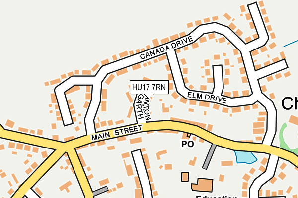 HU17 7RN map - OS OpenMap – Local (Ordnance Survey)