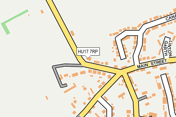 HU17 7RP map - OS OpenMap – Local (Ordnance Survey)