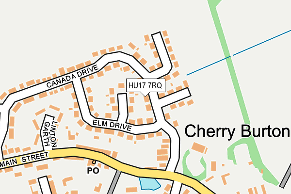 HU17 7RQ map - OS OpenMap – Local (Ordnance Survey)