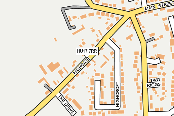 HU17 7RR map - OS OpenMap – Local (Ordnance Survey)