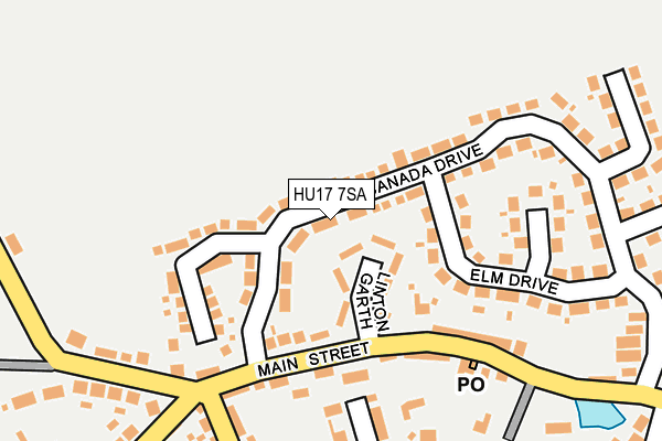 HU17 7SA map - OS OpenMap – Local (Ordnance Survey)