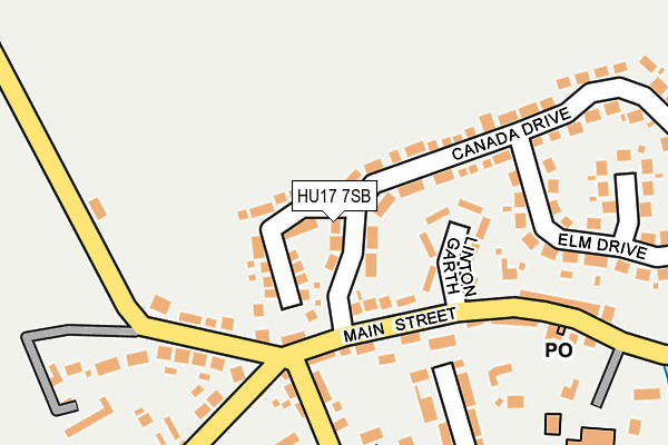 HU17 7SB map - OS OpenMap – Local (Ordnance Survey)
