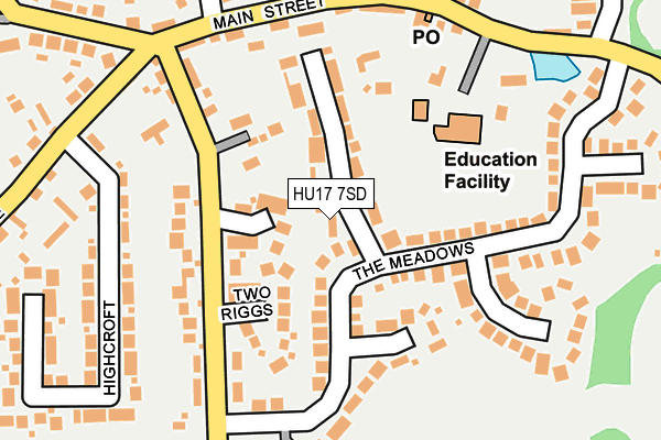 HU17 7SD map - OS OpenMap – Local (Ordnance Survey)