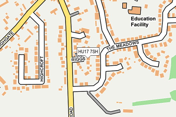 HU17 7SH map - OS OpenMap – Local (Ordnance Survey)