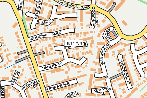 HU17 7SN map - OS OpenMap – Local (Ordnance Survey)