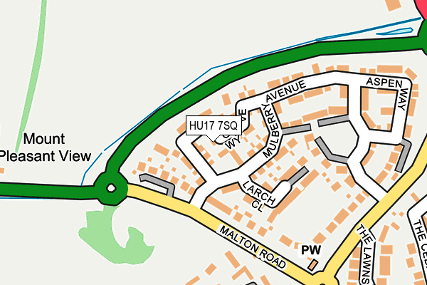 HU17 7SQ map - OS OpenMap – Local (Ordnance Survey)