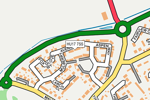 HU17 7SS map - OS OpenMap – Local (Ordnance Survey)