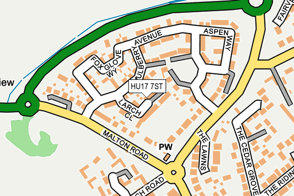 HU17 7ST map - OS OpenMap – Local (Ordnance Survey)