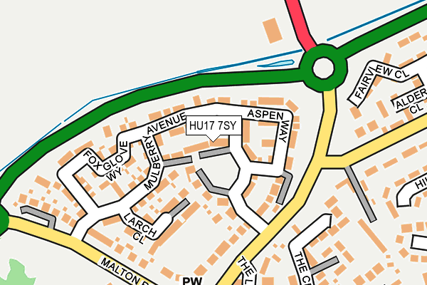 HU17 7SY map - OS OpenMap – Local (Ordnance Survey)