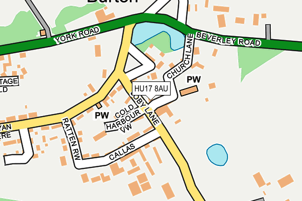 HU17 8AU map - OS OpenMap – Local (Ordnance Survey)