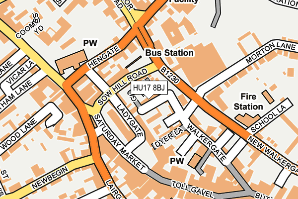 HU17 8BJ map - OS OpenMap – Local (Ordnance Survey)