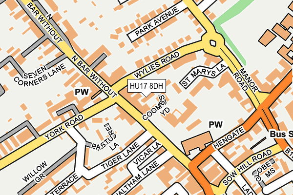 HU17 8DH map - OS OpenMap – Local (Ordnance Survey)