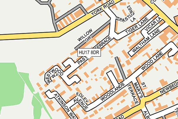 HU17 8DR map - OS OpenMap – Local (Ordnance Survey)