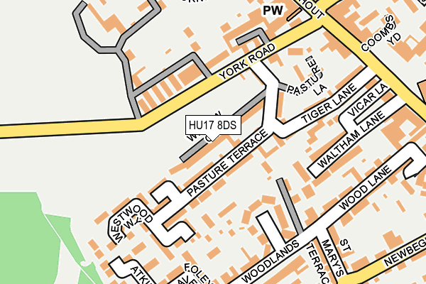 HU17 8DS map - OS OpenMap – Local (Ordnance Survey)