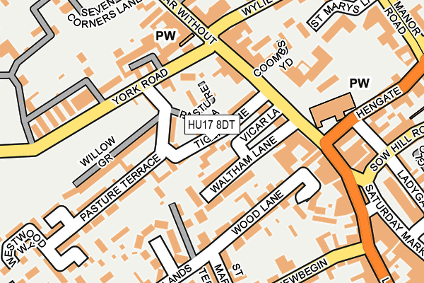 HU17 8DT map - OS OpenMap – Local (Ordnance Survey)