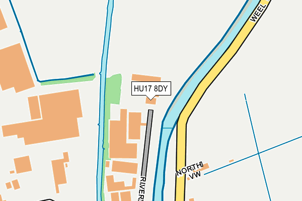 HU17 8DY map - OS OpenMap – Local (Ordnance Survey)