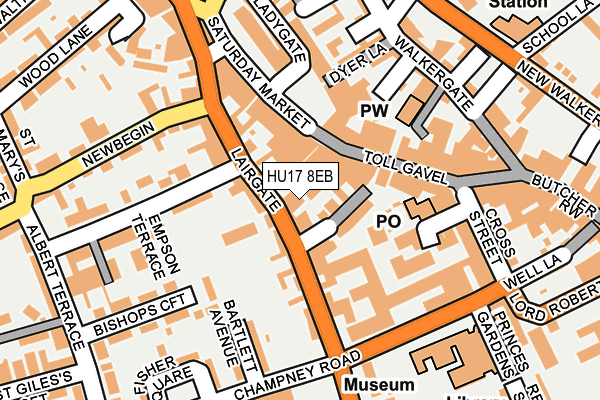 HU17 8EB map - OS OpenMap – Local (Ordnance Survey)
