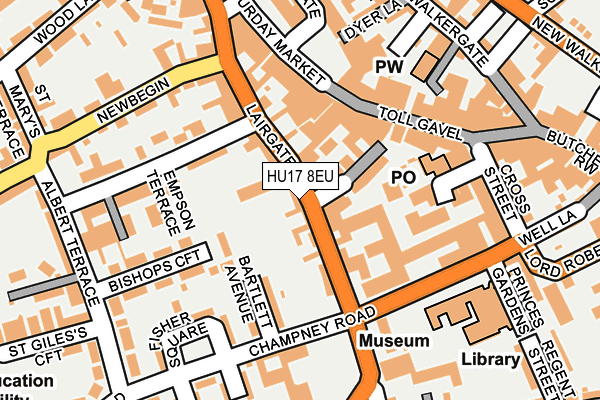Map of BRANTINGHAM PARKS LIMITED at local scale