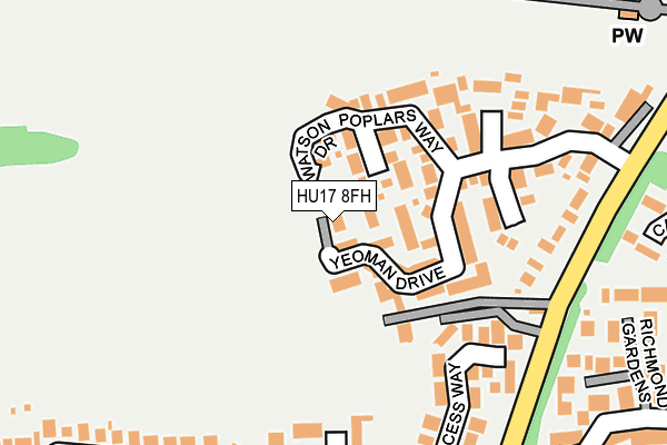 HU17 8FH map - OS OpenMap – Local (Ordnance Survey)