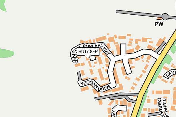 HU17 8FP map - OS OpenMap – Local (Ordnance Survey)