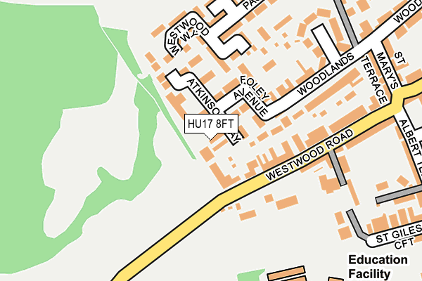 HU17 8FT map - OS OpenMap – Local (Ordnance Survey)