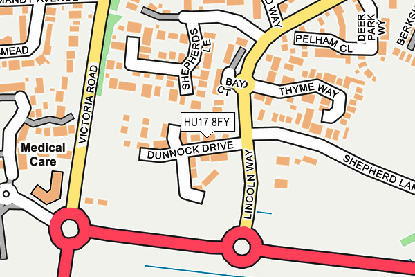 HU17 8FY map - OS OpenMap – Local (Ordnance Survey)