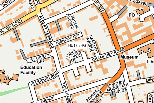 HU17 8HG map - OS OpenMap – Local (Ordnance Survey)
