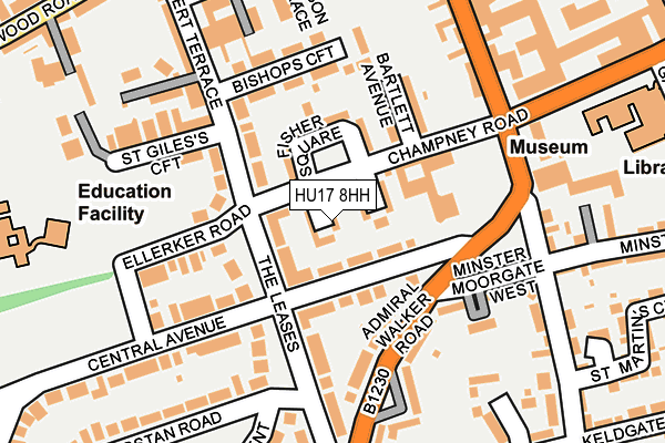 HU17 8HH map - OS OpenMap – Local (Ordnance Survey)