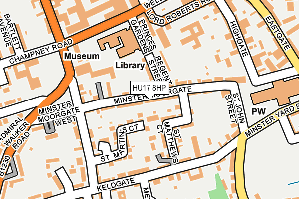 HU17 8HP map - OS OpenMap – Local (Ordnance Survey)