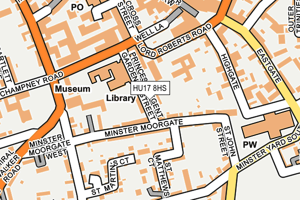 HU17 8HS map - OS OpenMap – Local (Ordnance Survey)