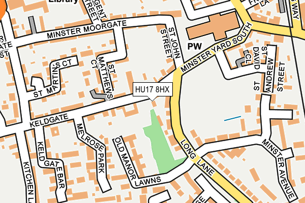 HU17 8HX map - OS OpenMap – Local (Ordnance Survey)