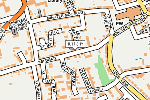 HU17 8HY map - OS OpenMap – Local (Ordnance Survey)