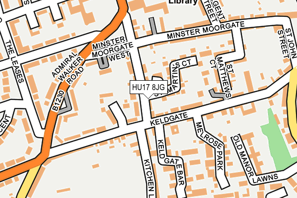 HU17 8JG map - OS OpenMap – Local (Ordnance Survey)