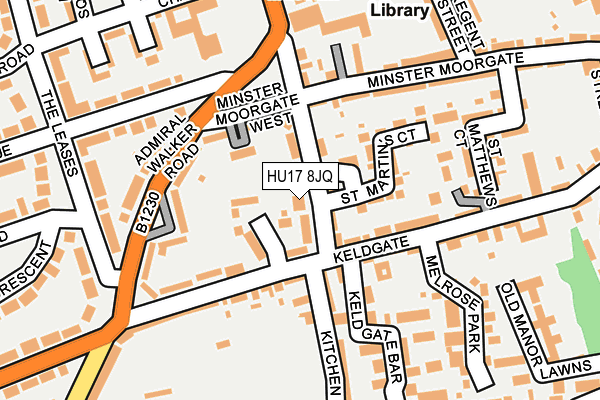 HU17 8JQ map - OS OpenMap – Local (Ordnance Survey)