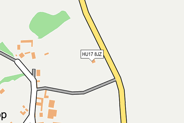 HU17 8JZ map - OS OpenMap – Local (Ordnance Survey)