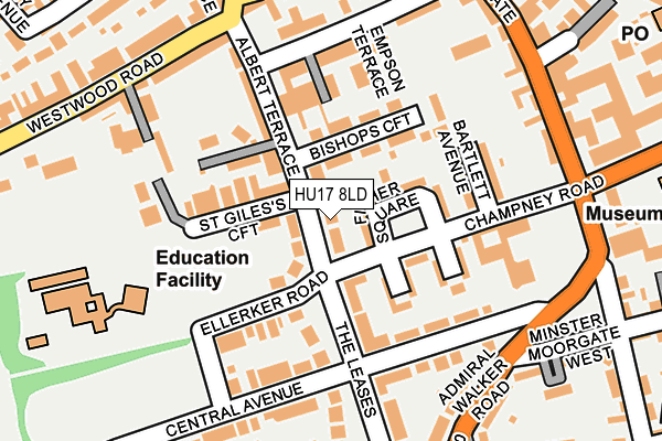 HU17 8LD map - OS OpenMap – Local (Ordnance Survey)
