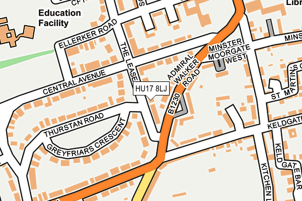 HU17 8LJ map - OS OpenMap – Local (Ordnance Survey)